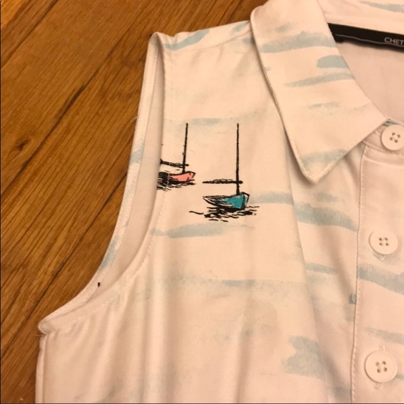 Chetta b sleeveless belted dress front button down - Picture 5 of 8